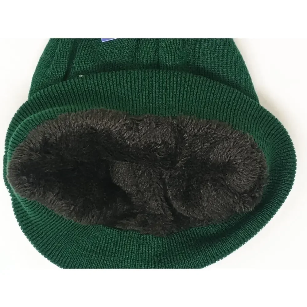 Victoria's Secret PINK Green Beanie Hat with Pom-Pom